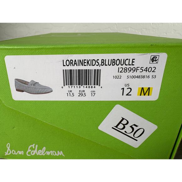 Sam Edelman Loraine Kids Loafer Blue Green Childs Size 12- NIB - Picture 7 of 7